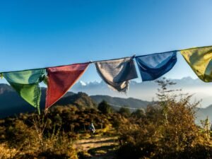 Prayer flags & mountains