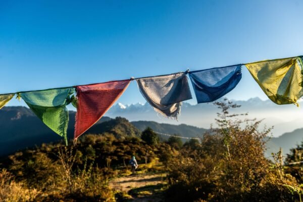 Prayer flags & mountains